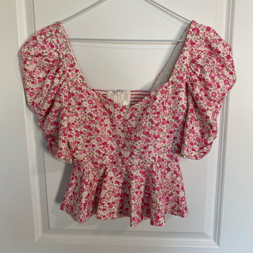 Amanda Uprichard Floral Blouse